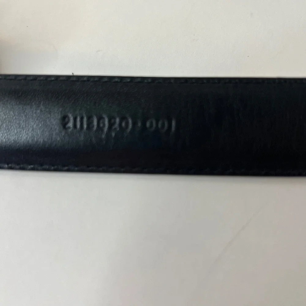 Mens‎ Polo Ralph Lauren Black Leather Belt Silver Buckle 40/100